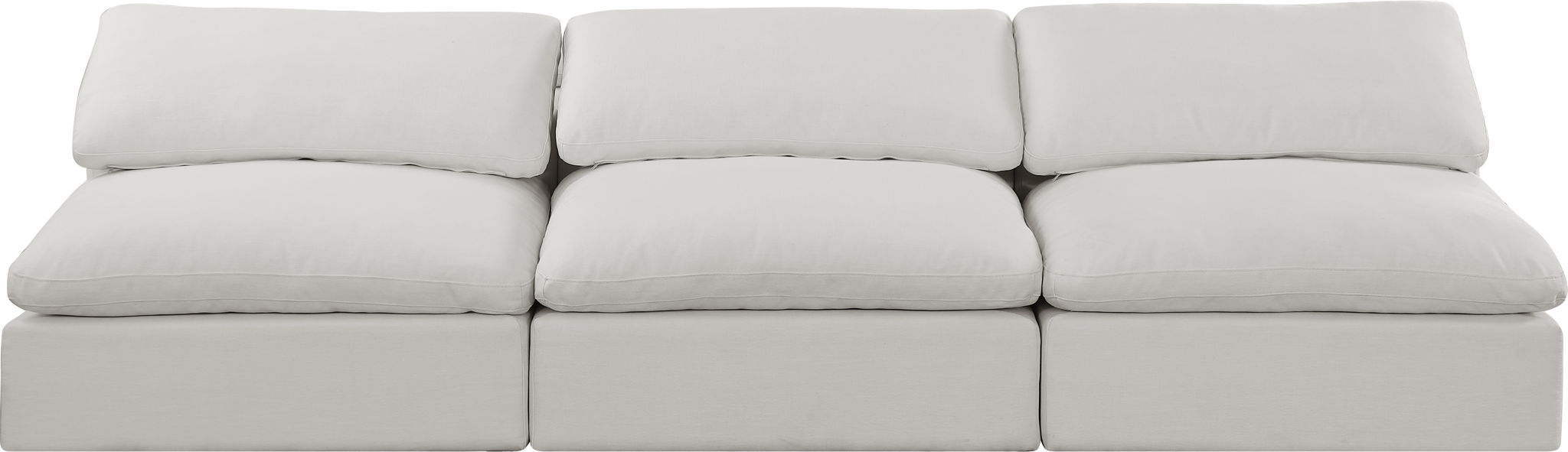 Comfy - Linen Modular Armless Sofa 3 Seats - Simple Home Plus