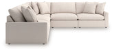 Whitehaven - Oyster - 5-Piece Sectional - Simple Home Plus