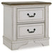 Blendon - Two-tone - Two Drawer Night Stand - Simple Home Plus