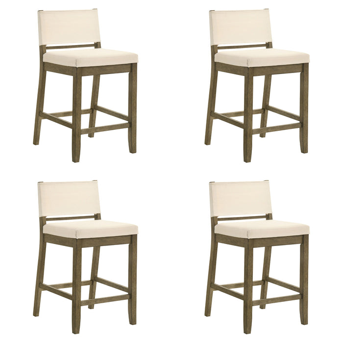 Yaneli - Contemporary Natural Wood Counter Height Kitchen Bar Stool - Simple Home Plus