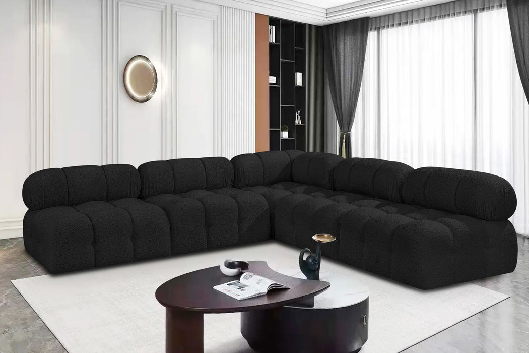Ames - 5 Piece Fabric Modular Corner Sectional - Simple Home Plus