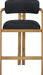 Aurum - Vegan Leather Upholstered Counter Stool With Brushed Brass Base - Simple Home Plus