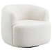 Hudson - Faux Sheepskin Upholstered Swivel Chair - Natural - Simple Home Plus