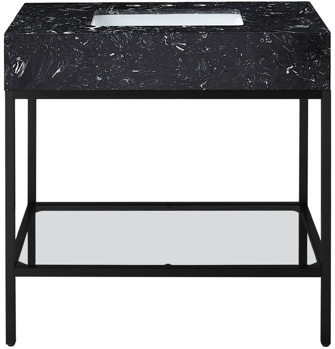 Marmo - Engineered Marble Bathroom Vanity With Black Base - Simple Home Plus