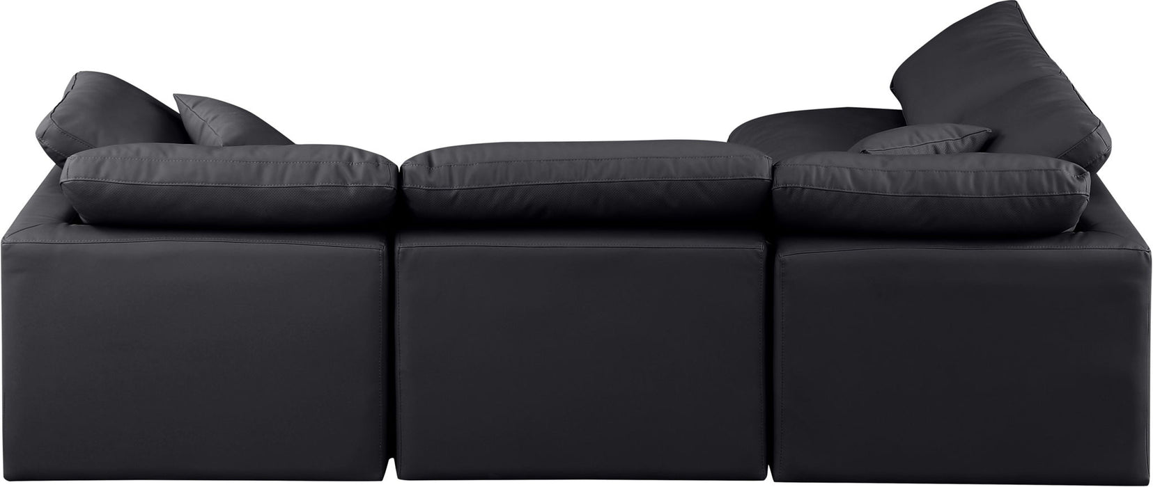 Indulge - Faux Leather 4 Piece Modular Sectional - Simple Home Plus