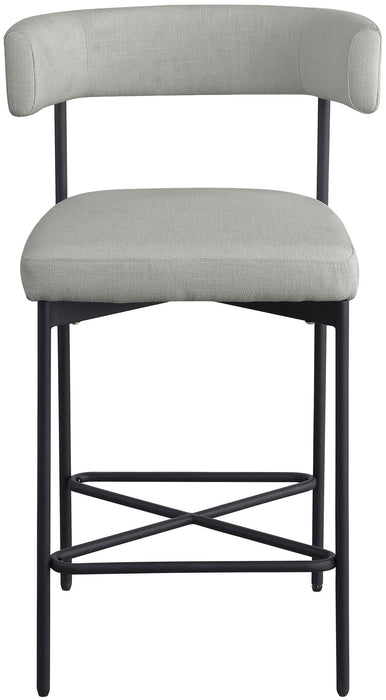 Rivage - Durable Stool With Black Frame (Set of 2) - Simple Home Plus
