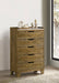 Henderson - 5-Drawer Bedroom Chest Of Drawers - Medium Oak - Simple Home Plus