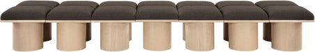 Pavilion - 14 Piece Modular Bench With Natural Base - Simple Home Plus