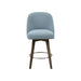 Pearce - Counter Stool With Swivel Seat - Blue - Simple Home Plus