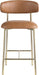 Lupita - Counter Stool With Brushed Gold Frame (Set of 2) - Simple Home Plus