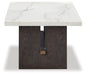 Burkhaus - White / Dark Brown - Rectangular Cocktail Table - Simple Home Plus
