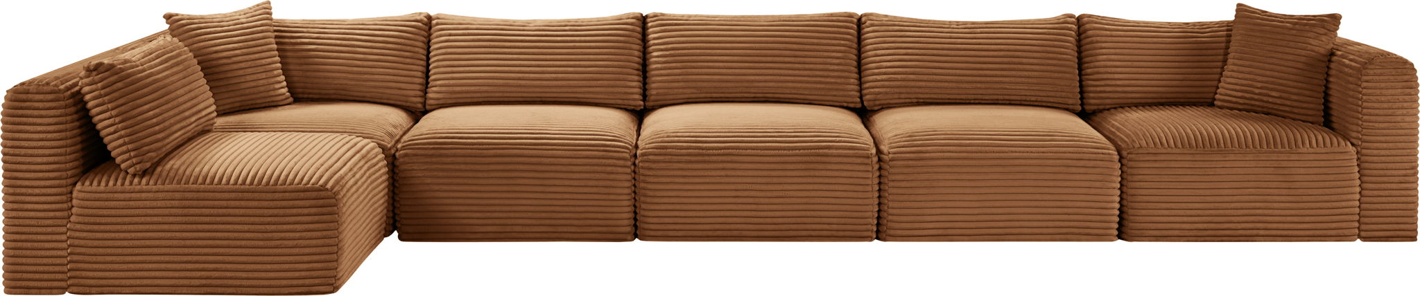 Shaggy - Fabric 6 Piece Modular Sectional - Simple Home Plus