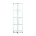 Zahavah - 4-Shelf Hexagonal Clear Glass Curio Cabinet - Simple Home Plus