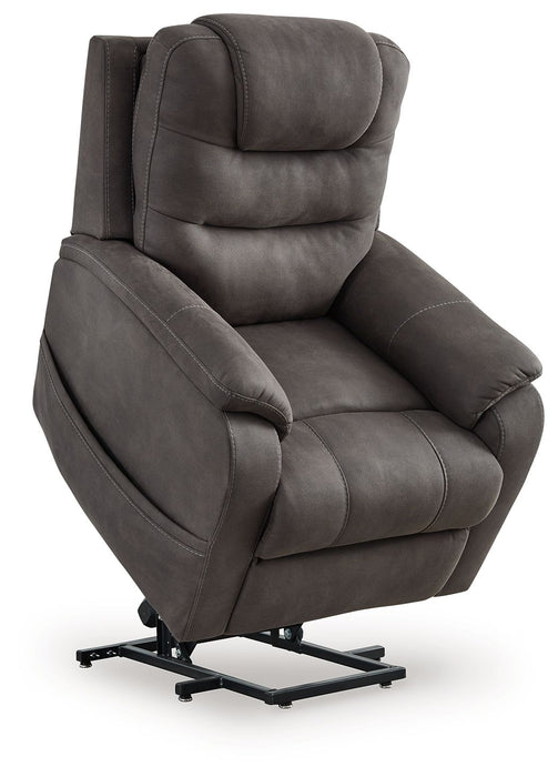 Snowfield - Gunmetal - Power Lift Recliner - Simple Home Plus