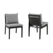 Cayman - Outdoor Patio Dining Chairs In Aluminum With Gray Cushions - (Set Of 2) - Simple Home Plus
