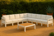 Nizuc - Outdoor Patio 9 Piece Modular Sectional With White Frame - Simple Home Plus