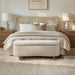 Bailey - Boucle Flip Top Storage Bench - Taupe - Simple Home Plus