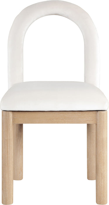 Conrad - Velvet Dining Chair With Natural Legs - Simple Home Plus
