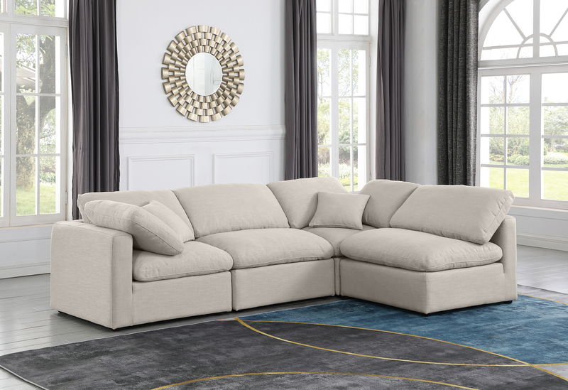 Indulge - Linen 4 Piece Modular Sectional