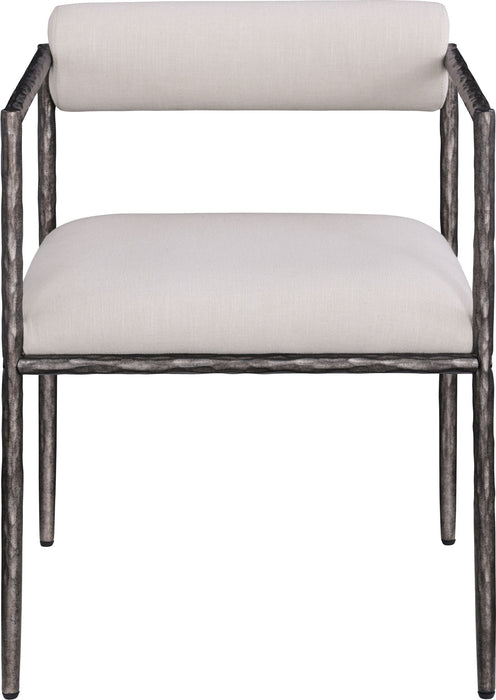 Axis - Linen Textured Beige Fabric Upholstered Dining Chair (Set of 2) - Simple Home Plus