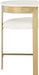 Romeo - Faux Leather Counter Stool With Gold Base (Set of 2) - Simple Home Plus