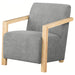 Diego - Upholstered Accent Arm Chair With Wood Arms - Simple Home Plus