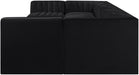 Rummi - Velvet Performance Fabric Upholstered 8 Piece Modular Sectional (With 2 Corner Chairs) - Simple Home Plus