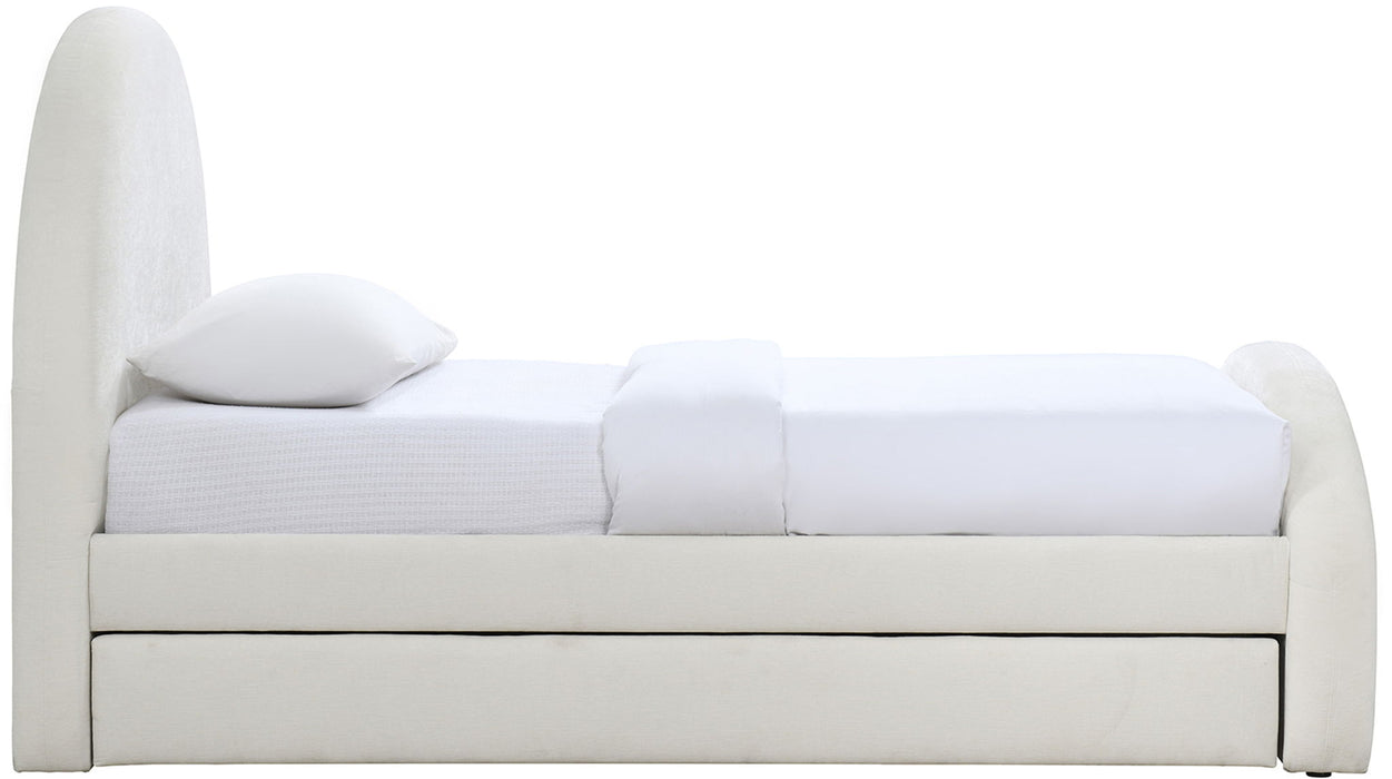 Andaz - Chenille Fabric Upholstered Trundle Bed - Simple Home Plus