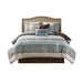 Princeton - Queen Piece Comforter (Set of 7) - Blue - Simple Home Plus