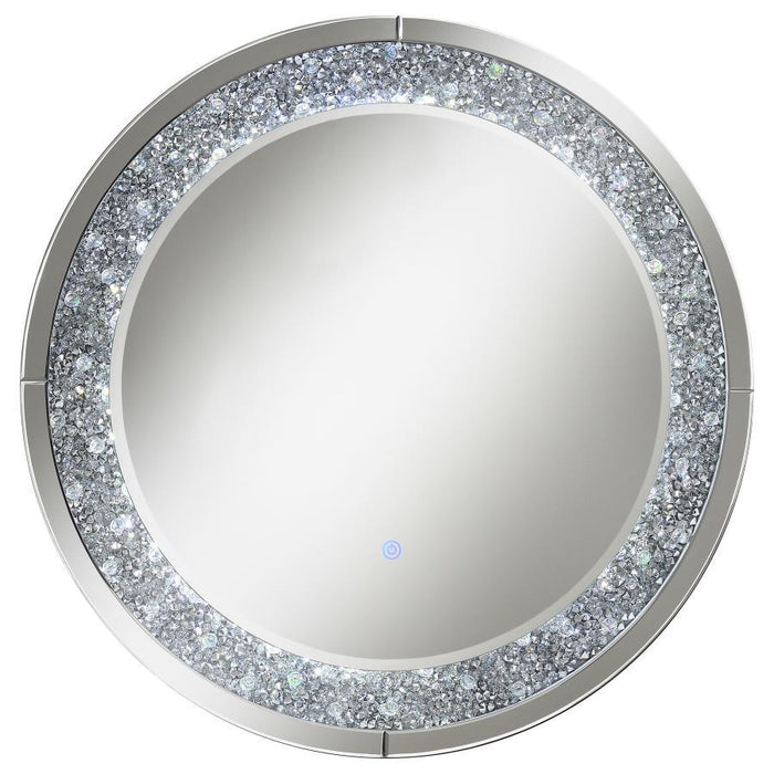 Lixue - Round Wall Mirror LED Lighting - Silver - Simple Home Plus