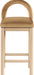 Conrad - Velvet Counter Stool With Natural Legs - Saddle - Simple Home Plus