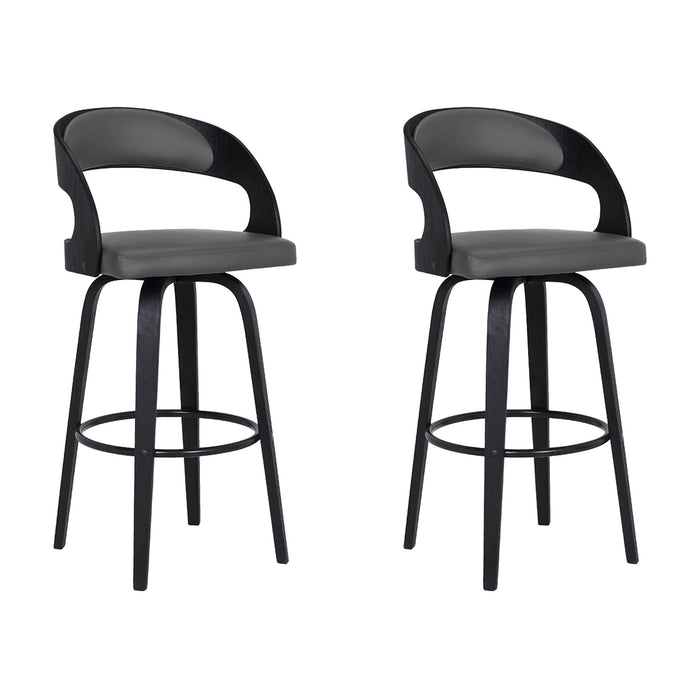 Shelly - 26" Counter Height Swivel Bar Stool With Black Frame - Simple Home Plus
