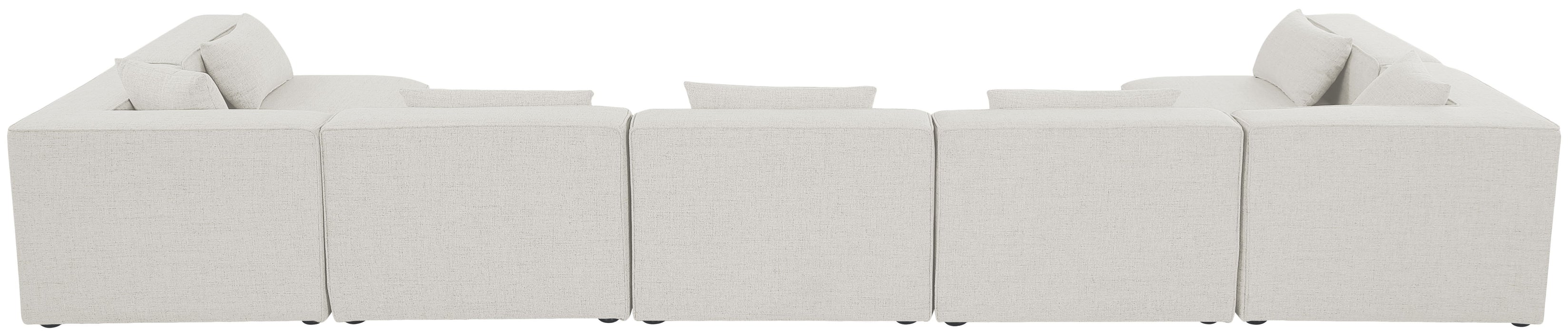 Cube - Linen 7 Piece Modular U-Shaped Sectional - Simple Home Plus