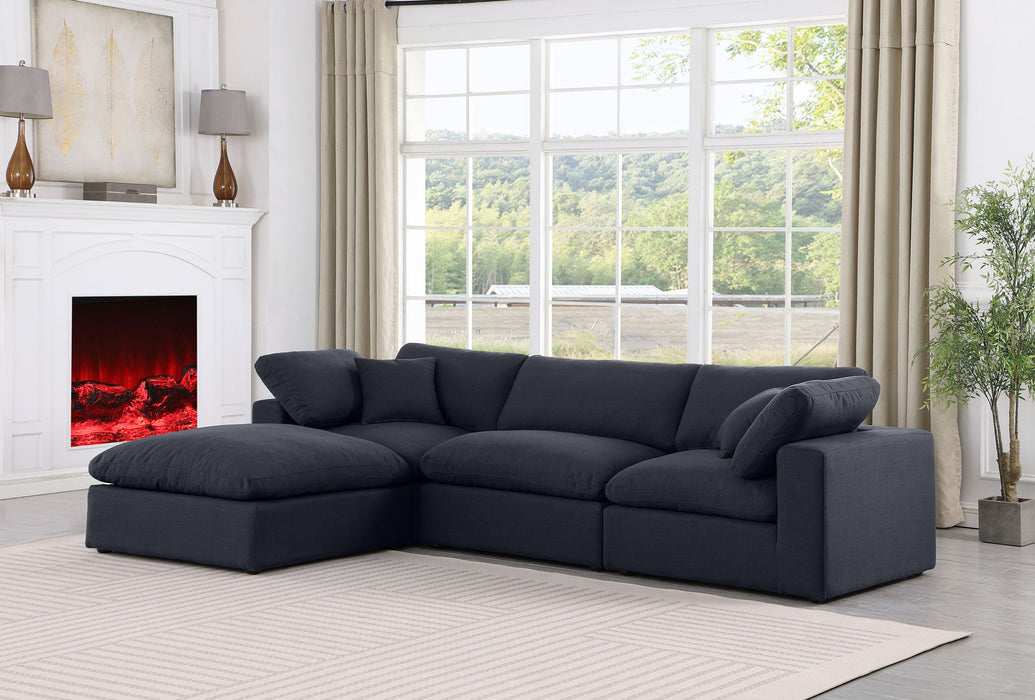 Comfy - 4 Piece Linen Fabric Modular Sectional With Chaise - Simple Home Plus