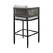 Alegria - Outdoor Patio 5-Piece Bar Table Set In Aluminum With Gray Rope And Cushions - Simple Home Plus