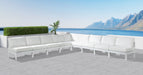 Nizuc - Outdoor Patio 9 Piece Modular Sectional With White Frame - Simple Home Plus