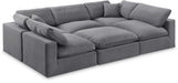 Comfy - 6 Piece Velvet Sectional - Simple Home Plus
