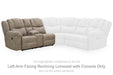 Pearce-Pike - LAF Reclining Loveseat With Console - Birch - Simple Home Plus