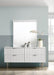 Modernist - Mirror With Stainless Steel Base - White - Simple Home Plus