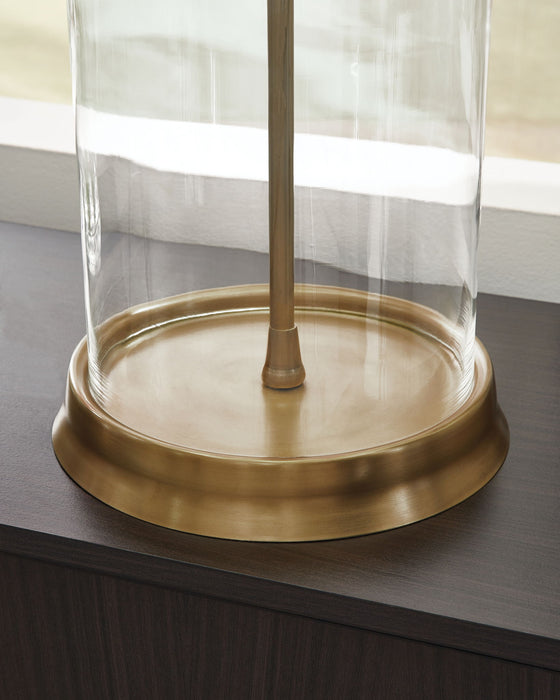 Gizeh - Glass Table Lamp - Clear / Gold Finish - Simple Home Plus