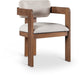 Sacha - Linen Dining Chair With Brown Base (Set of 2) - Simple Home Plus