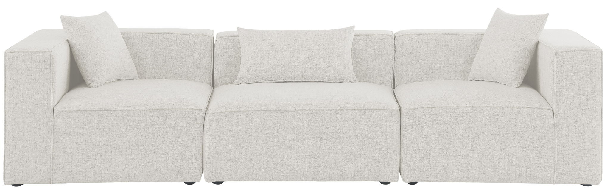 Cube - Linen Modular 3 Seat Sofa - Simple Home Plus