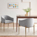 Sheraton - Tufted Low Back Upholstered Arm Dining Chair (Set of 2) - Gray - Simple Home Plus