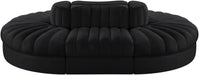 Rummi - Oval Velvet Performance Fabric Upholstered 6 Piece Modular Sectional - Simple Home Plus