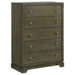 Gran Park - 5-Drawer Bedroom Chest Of Drawers - Dark Cocoa - Simple Home Plus