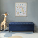 Shandra - Tufted Top Storage Bench - Navy - Simple Home Plus