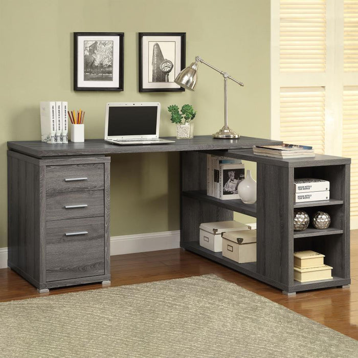 Yvette - 3-Drawer L-Shape Computer Desk - Simple Home Plus