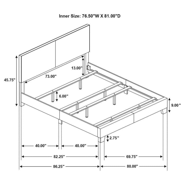Dorian - Upholstered Panel Bed - Simple Home Plus