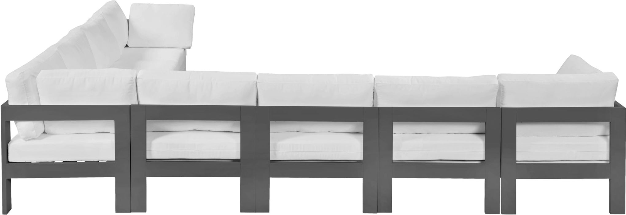 Nizuc - Outdoor Patio 8 Piece Modular Sectional With Gray Frame - Simple Home Plus