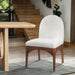 Waldorf - Chenille Dining Side Chair With Brown Legs - Simple Home Plus